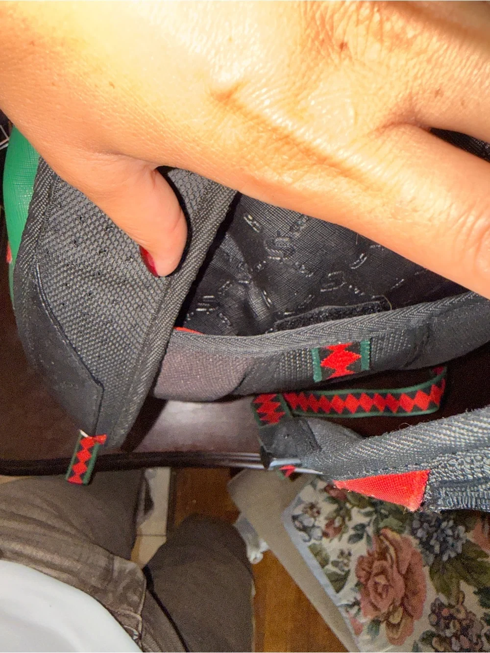 Sprayground Black Red & Green Shark Mouth Backpack